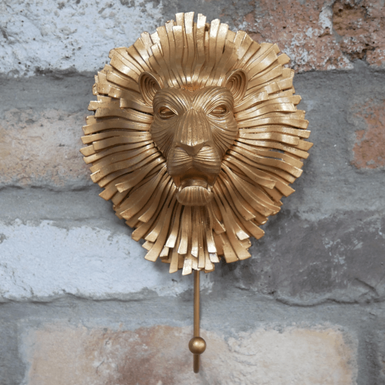 Artistic Gold Lion Hook
