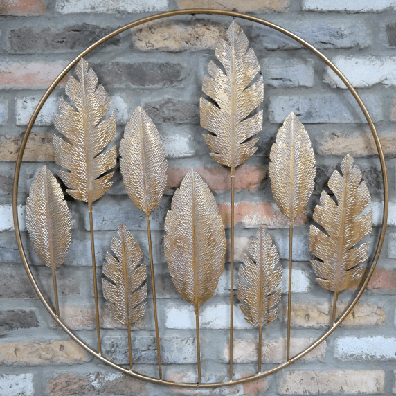 Gold "Autumn" Leaves Wall Art