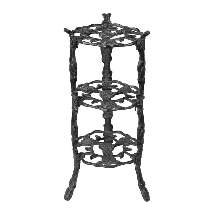 "Rose" Black Cast Iron Side Stand