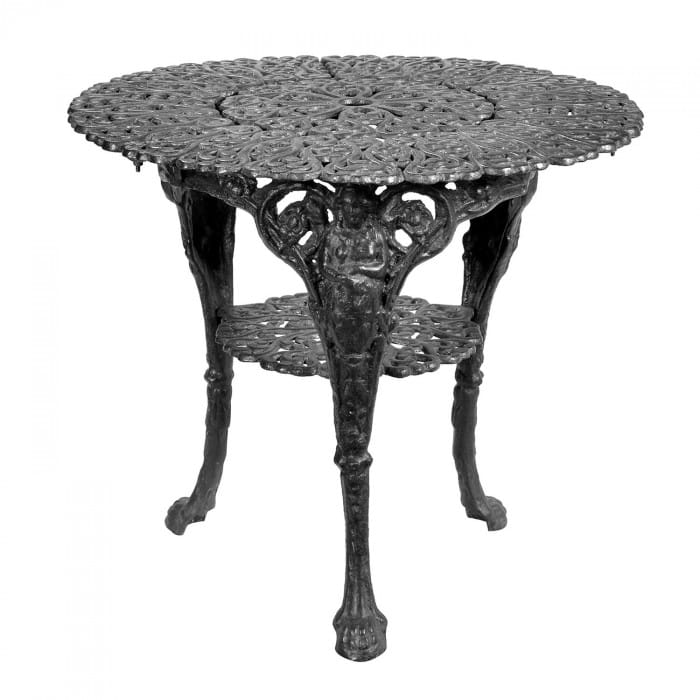 Round Cast Black Iron Victorian Table - 70cm