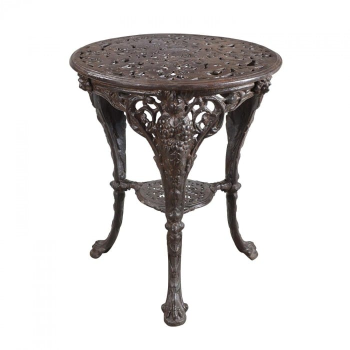 Round Cast Rustic Iron Victorian Table - 60cm