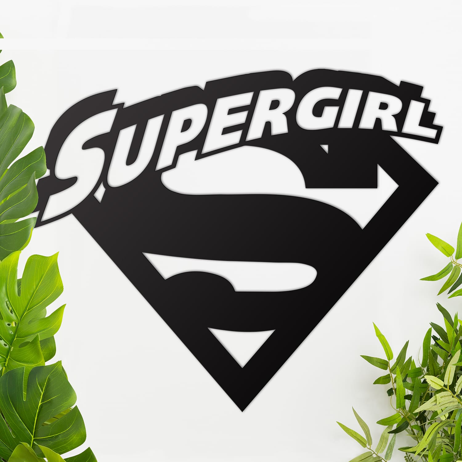 'Supergirl' Wall Art - Black