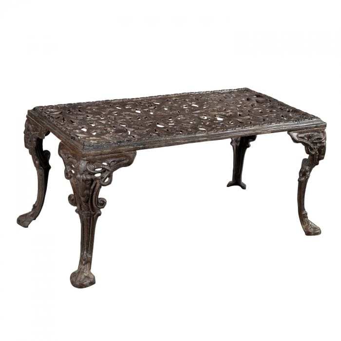 Cast Iron Victorian Garden Coffee Table - Rustic
