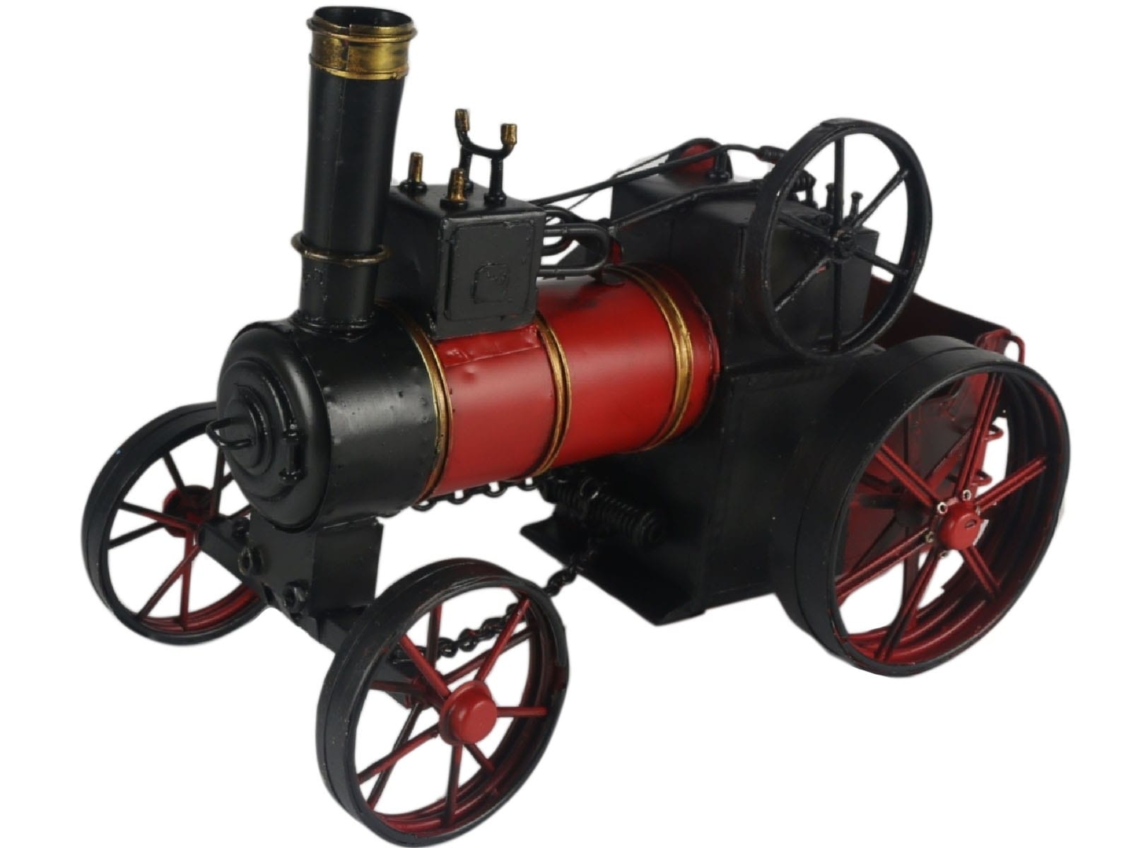 Red & Black Vintage Traction Engine - 29.5cm