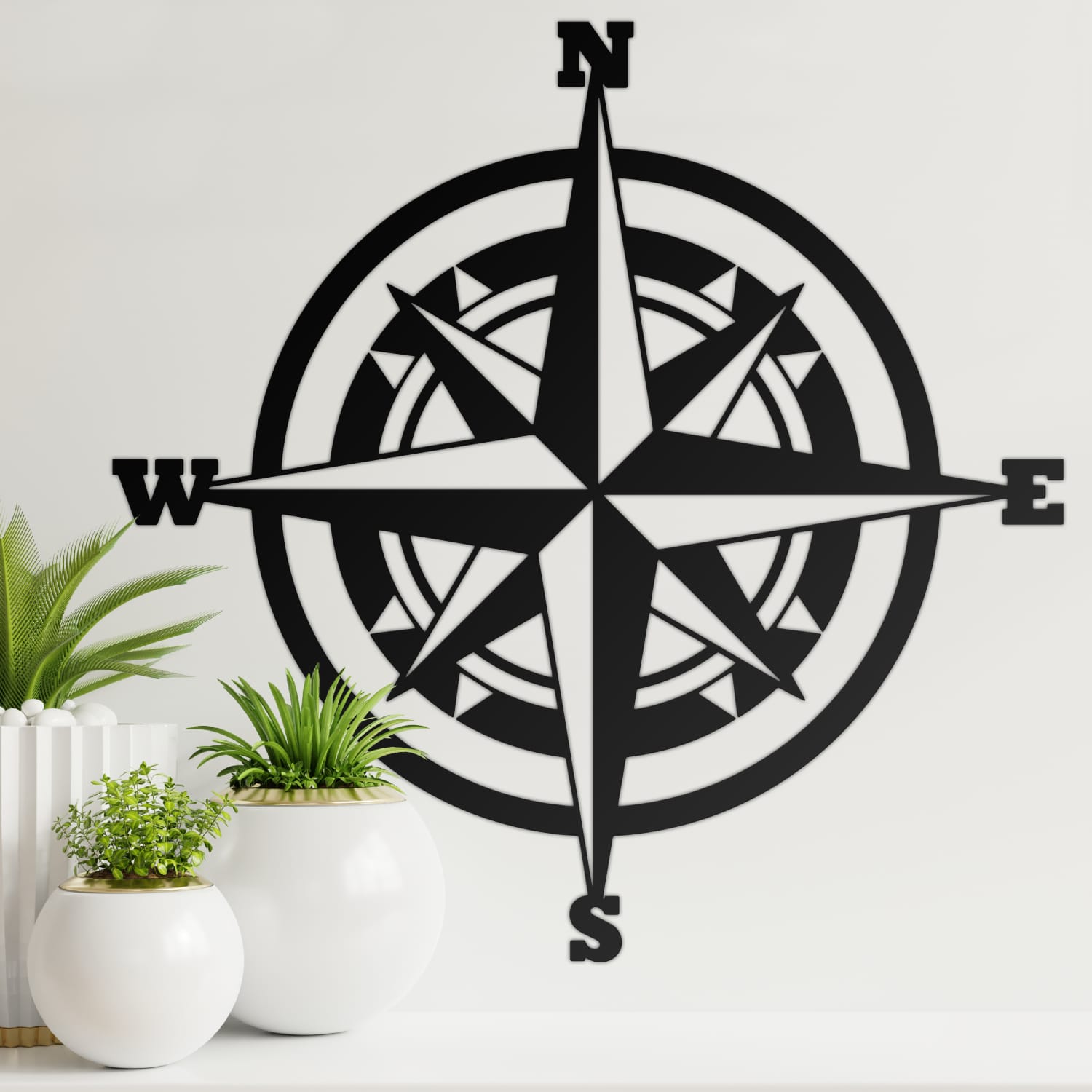 Black Compass Wall Art