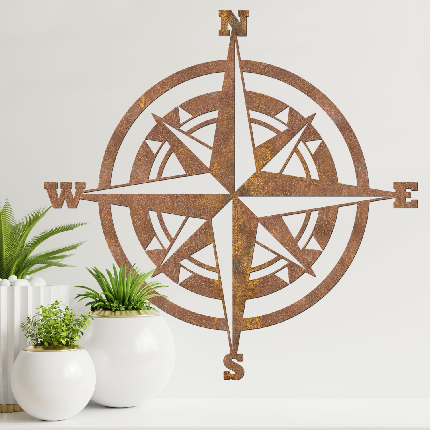 Rustic Compass Wall Art