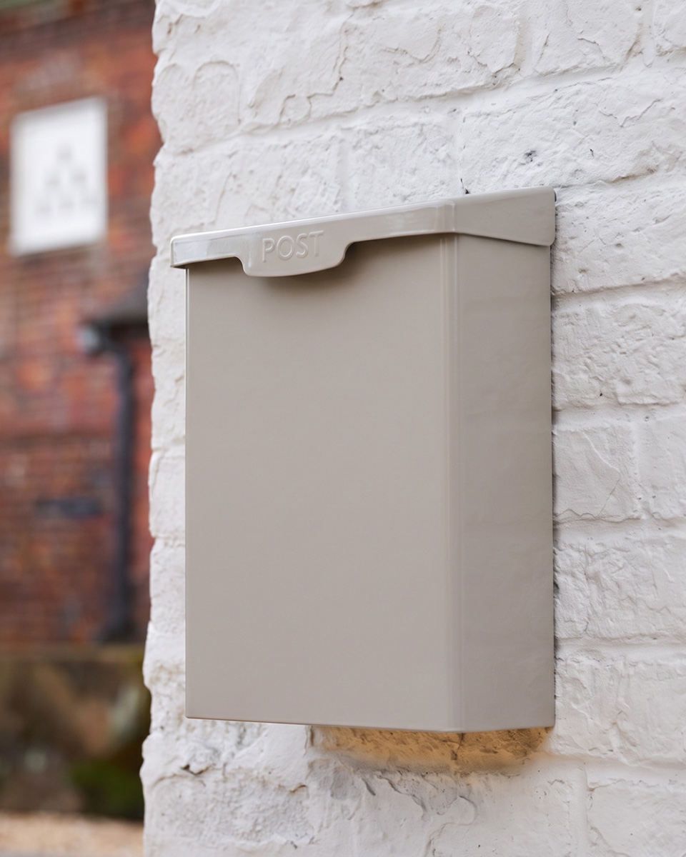 Cream Modern Wall Mounted Post Box