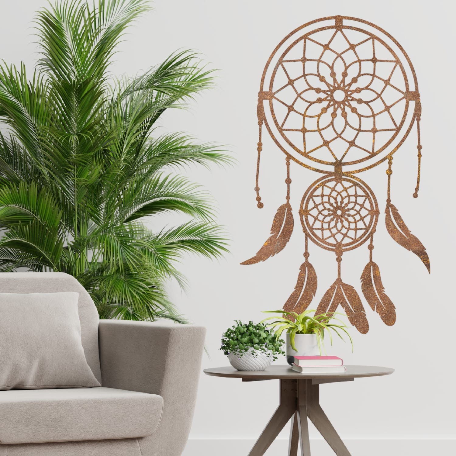 Large Rustic Dream Catcher Wall Art