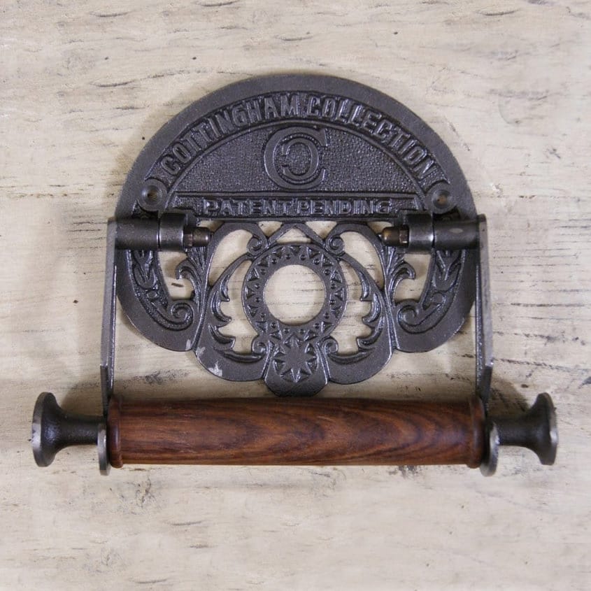 Period Ornate Iron Toilet Roll Holder