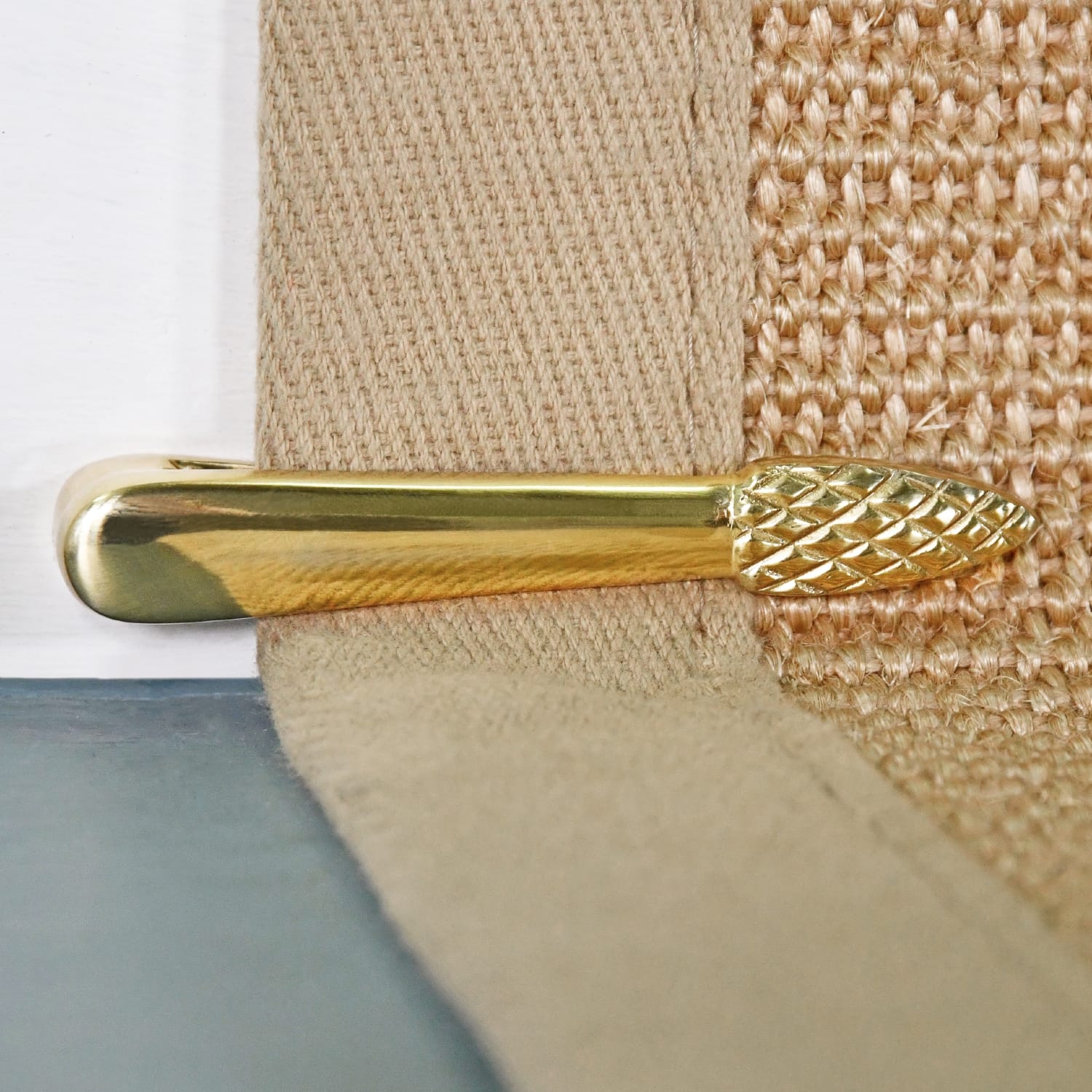 "Trafalgar" Carpet Clips - Polished Brass