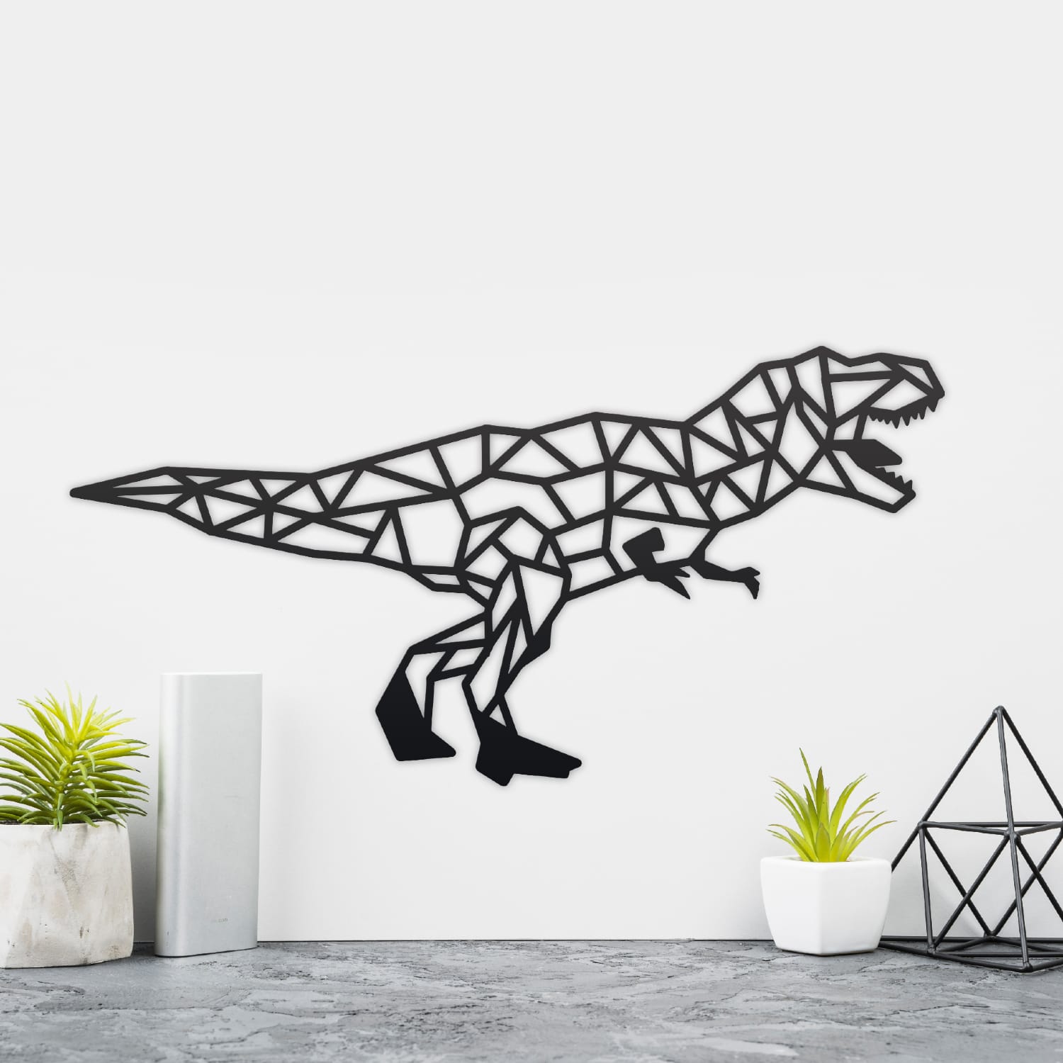 Geometric Tyrannosaurus Wall Art - L…