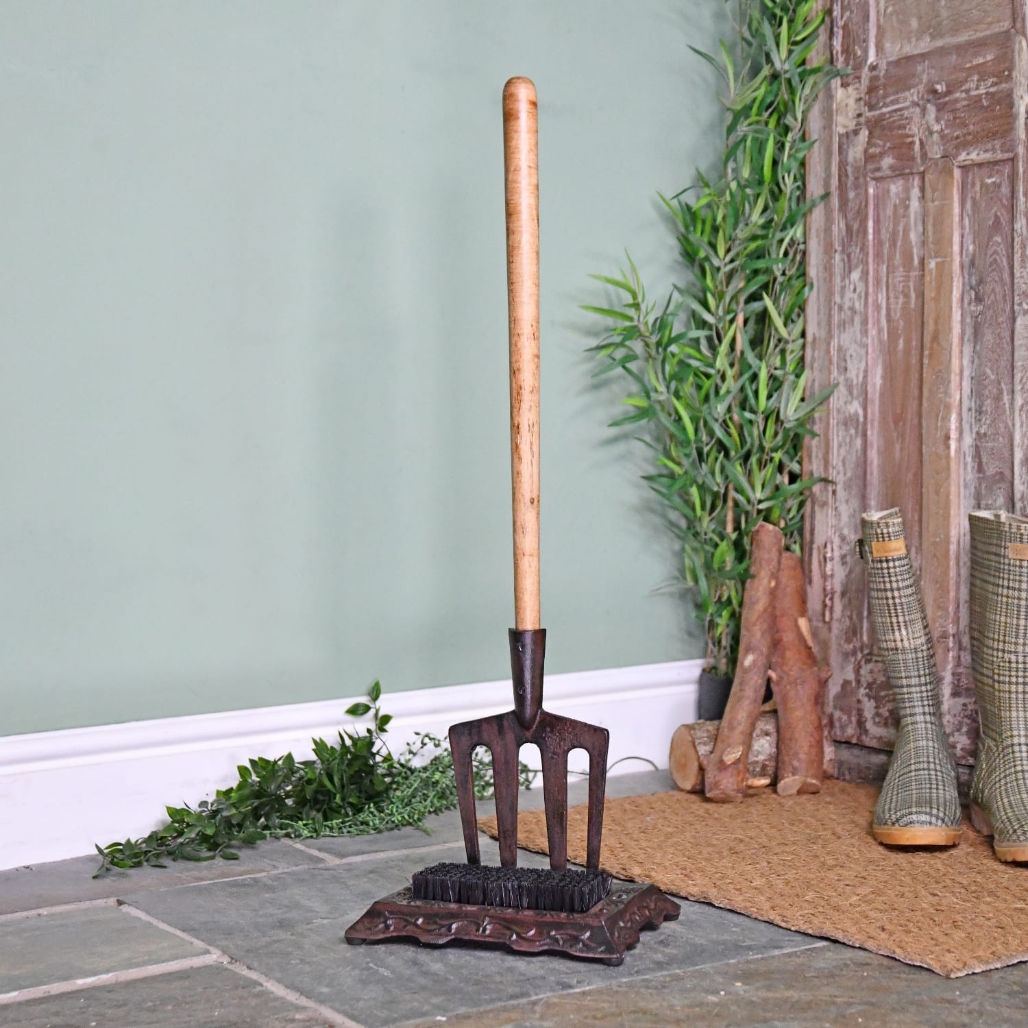 Garden Fork Boot Brush