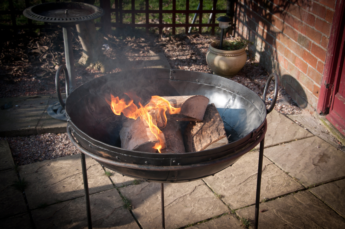 'Annapurna' Wrought Iron Indian Kadai Bowl & Fire Pit