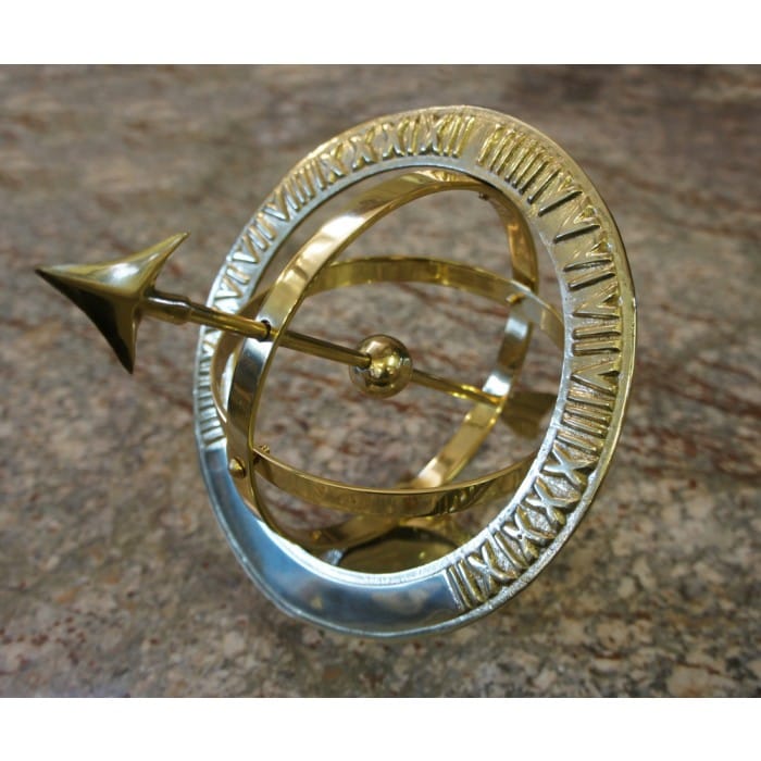 Polished Brass Arrow Armillary