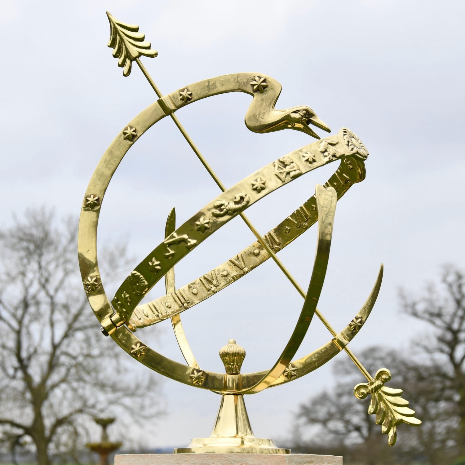 Serpent Armillary Sundial - Standard