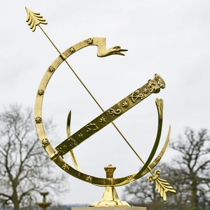 Polished Brass 'Serpent' Armillary -…