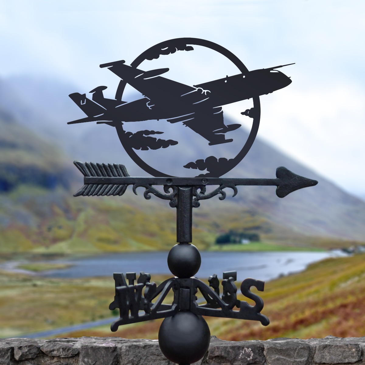 Cast Iron & Steel Nimrod Aircraft Weathervane