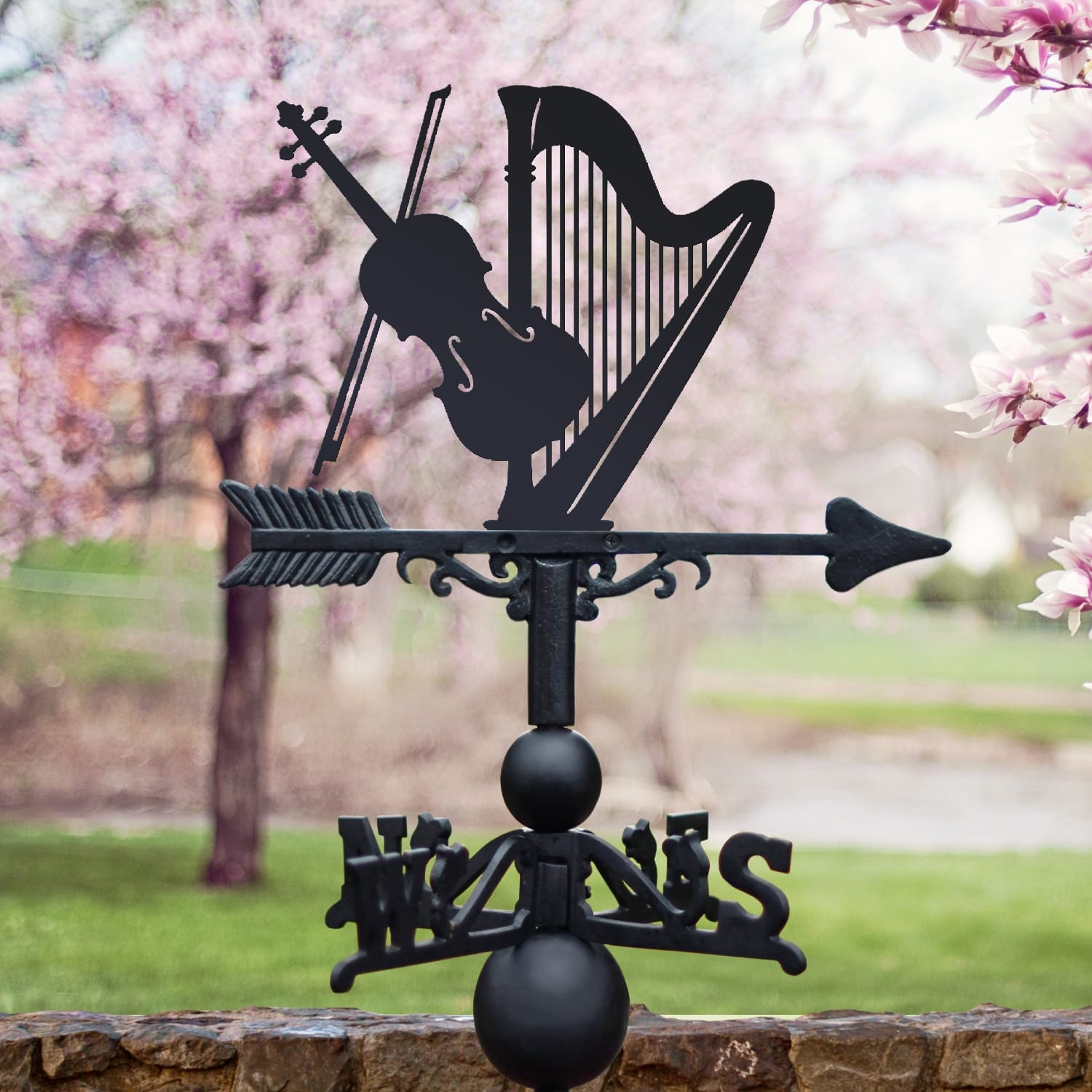 Harp & Violin Duet Weathervane