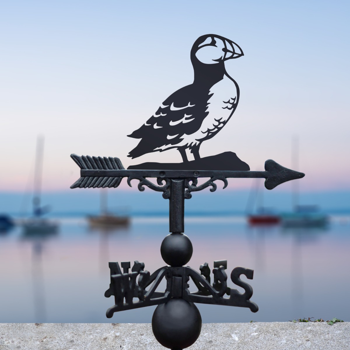 Cast Iron & Steel Puffin Weathervane