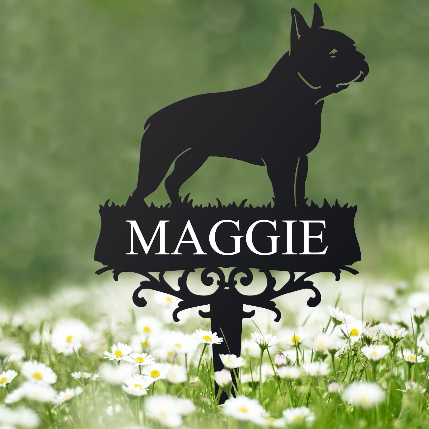 Boston Terrier Memorial Ground Spike