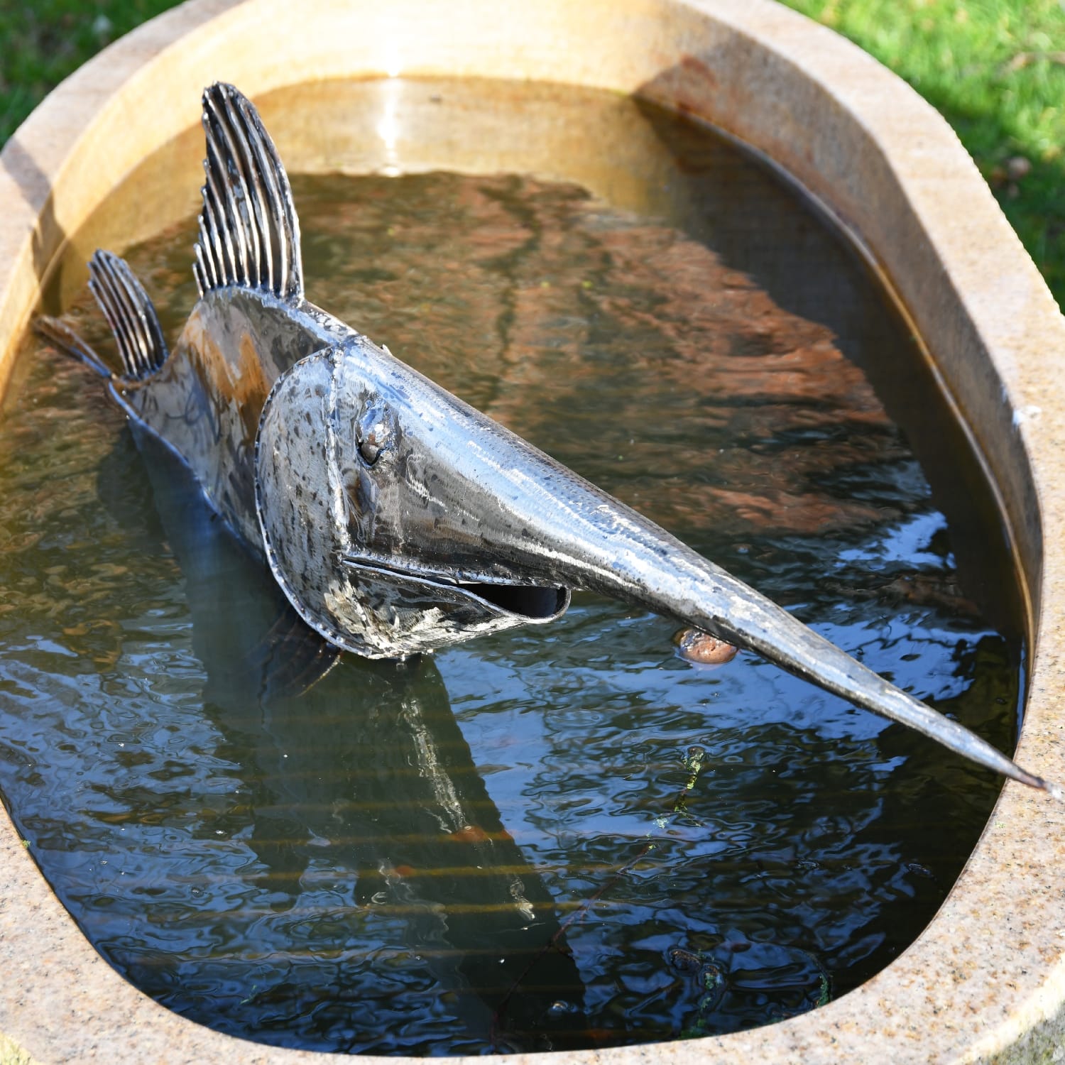 Metal Swordfish Sculpture