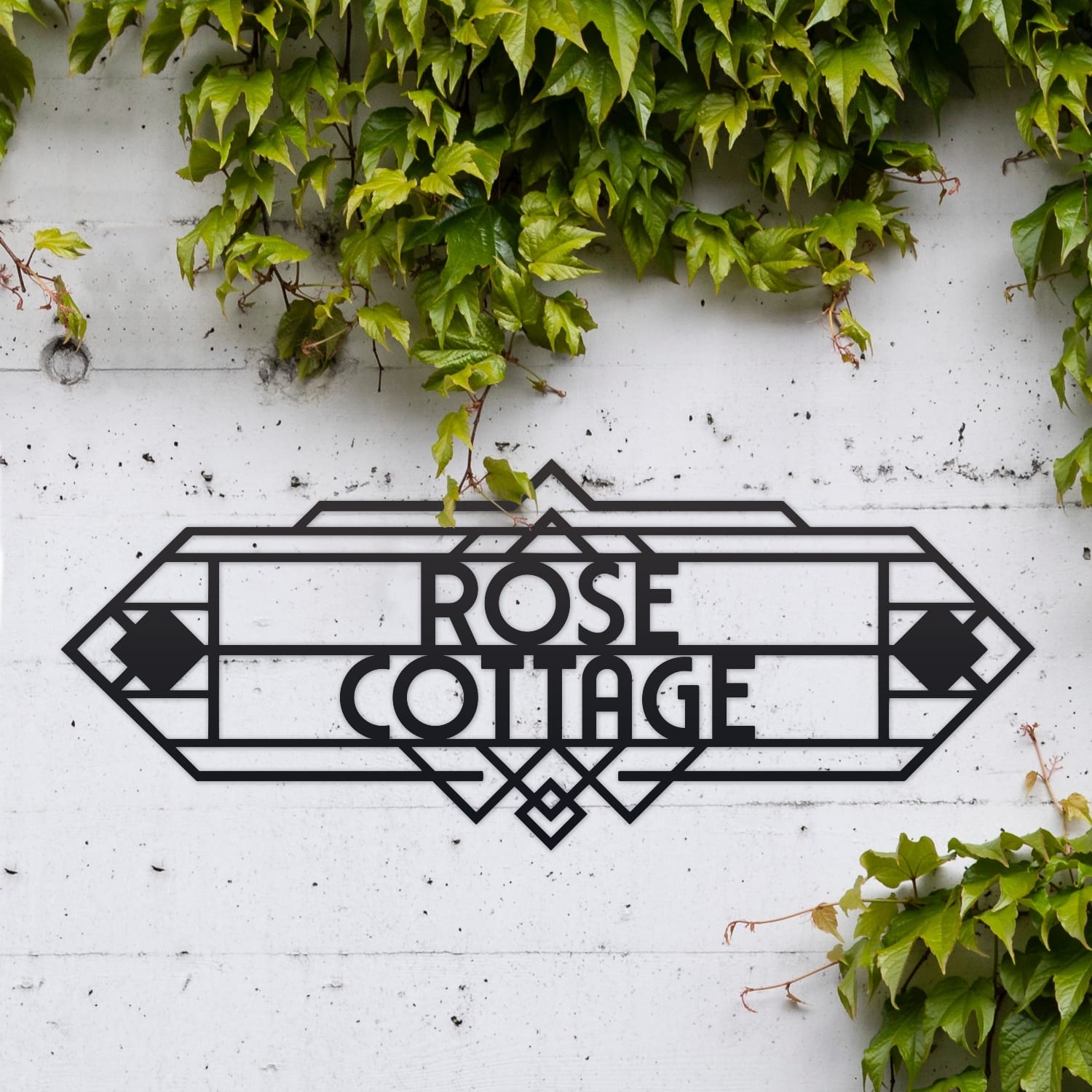 Art Deco House Name Sign Large