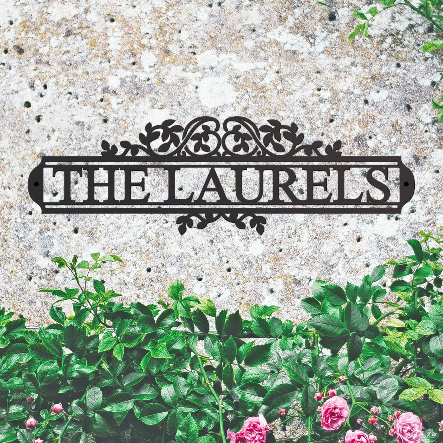 Traditional Foliage House Name Sign …