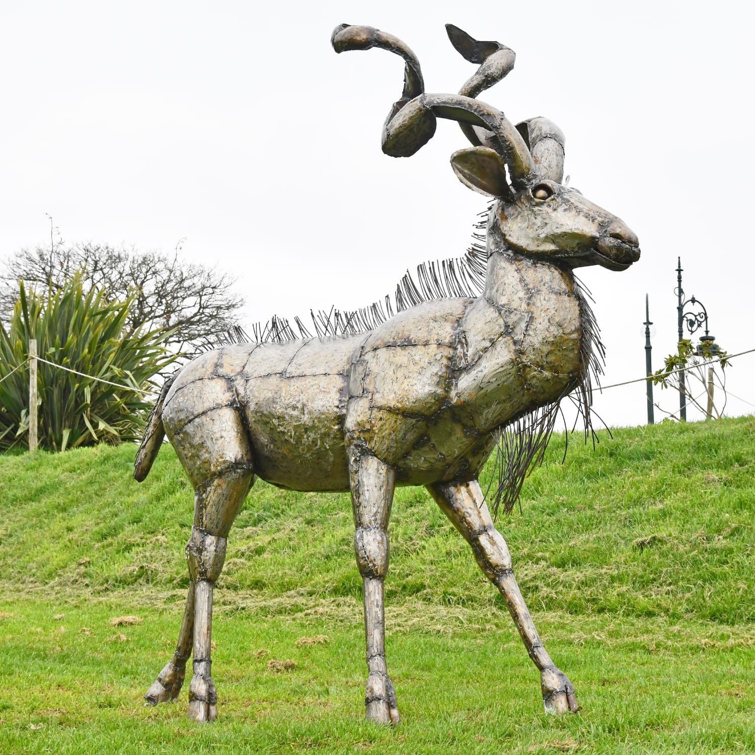 Recycled Oil Drum Kudu Garden Sculpture