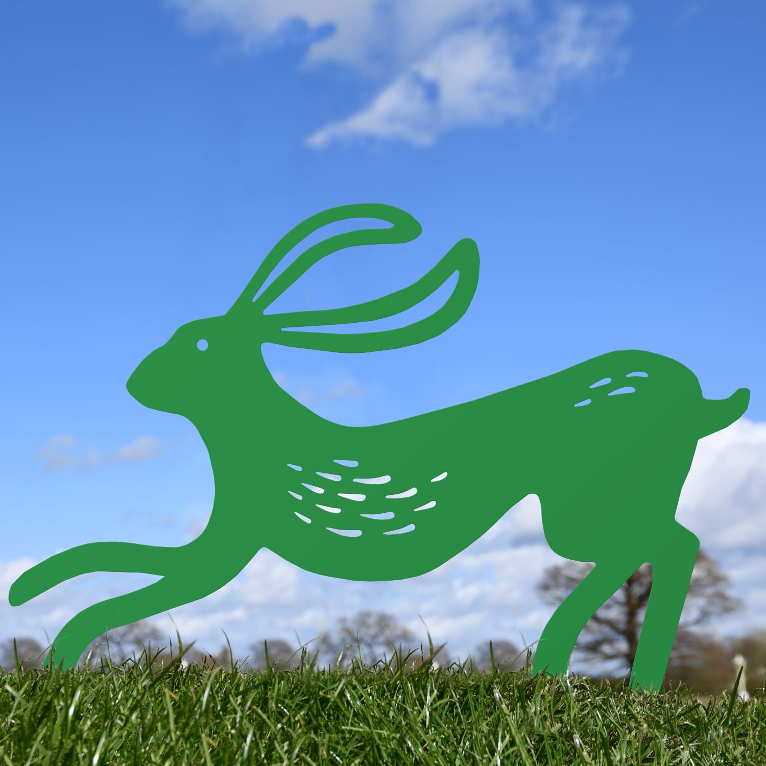Green Contemporary Hare Iron Silhouette