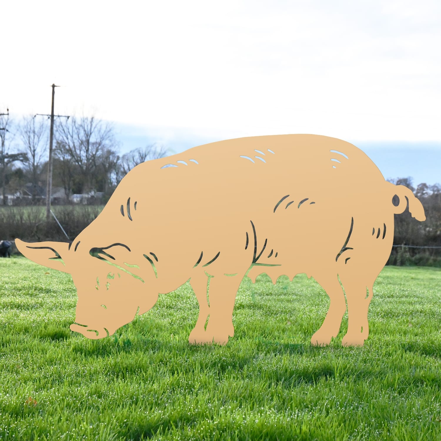 Tan Female Pig Iron Silhouette