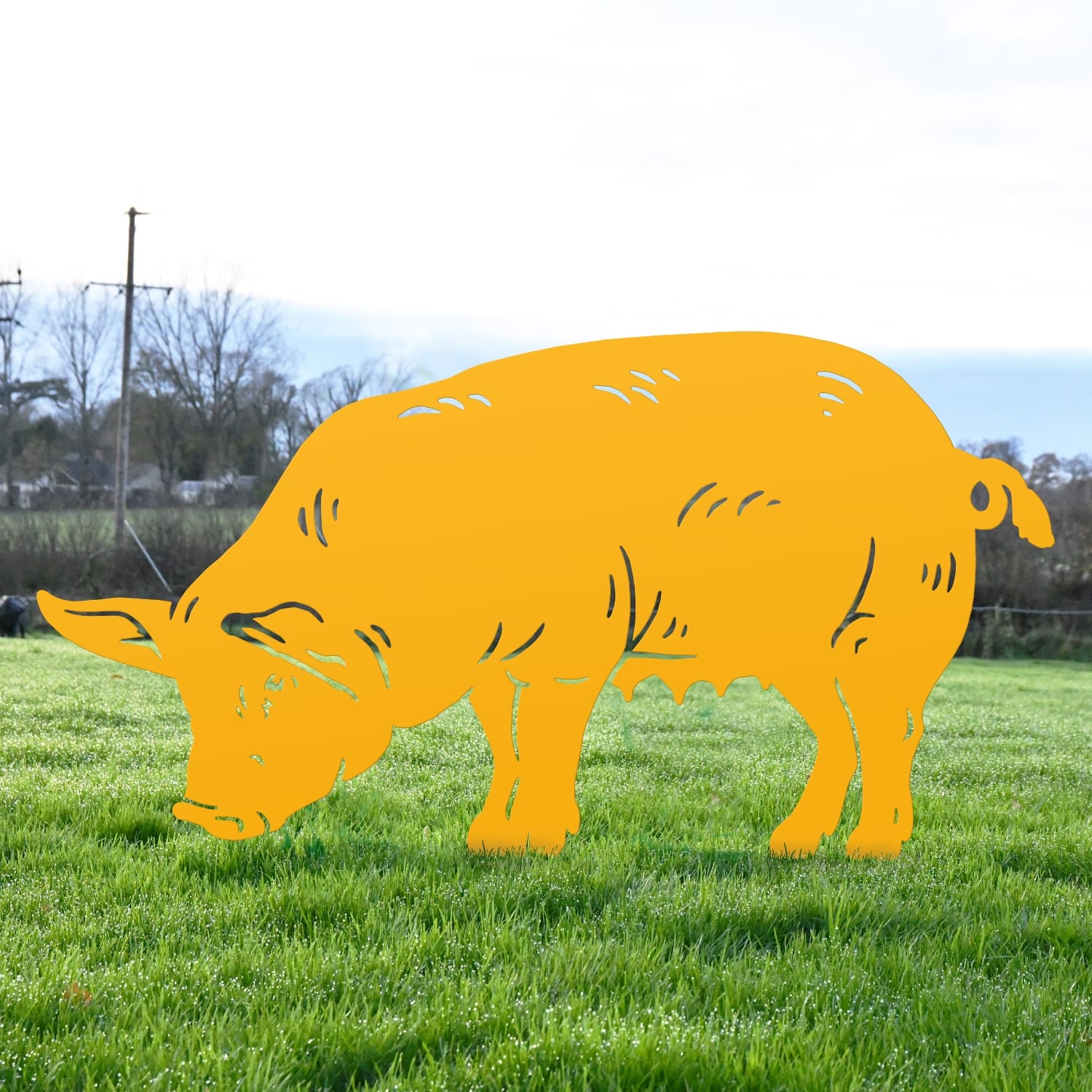 Yellow Female Pig Iron Silhouette