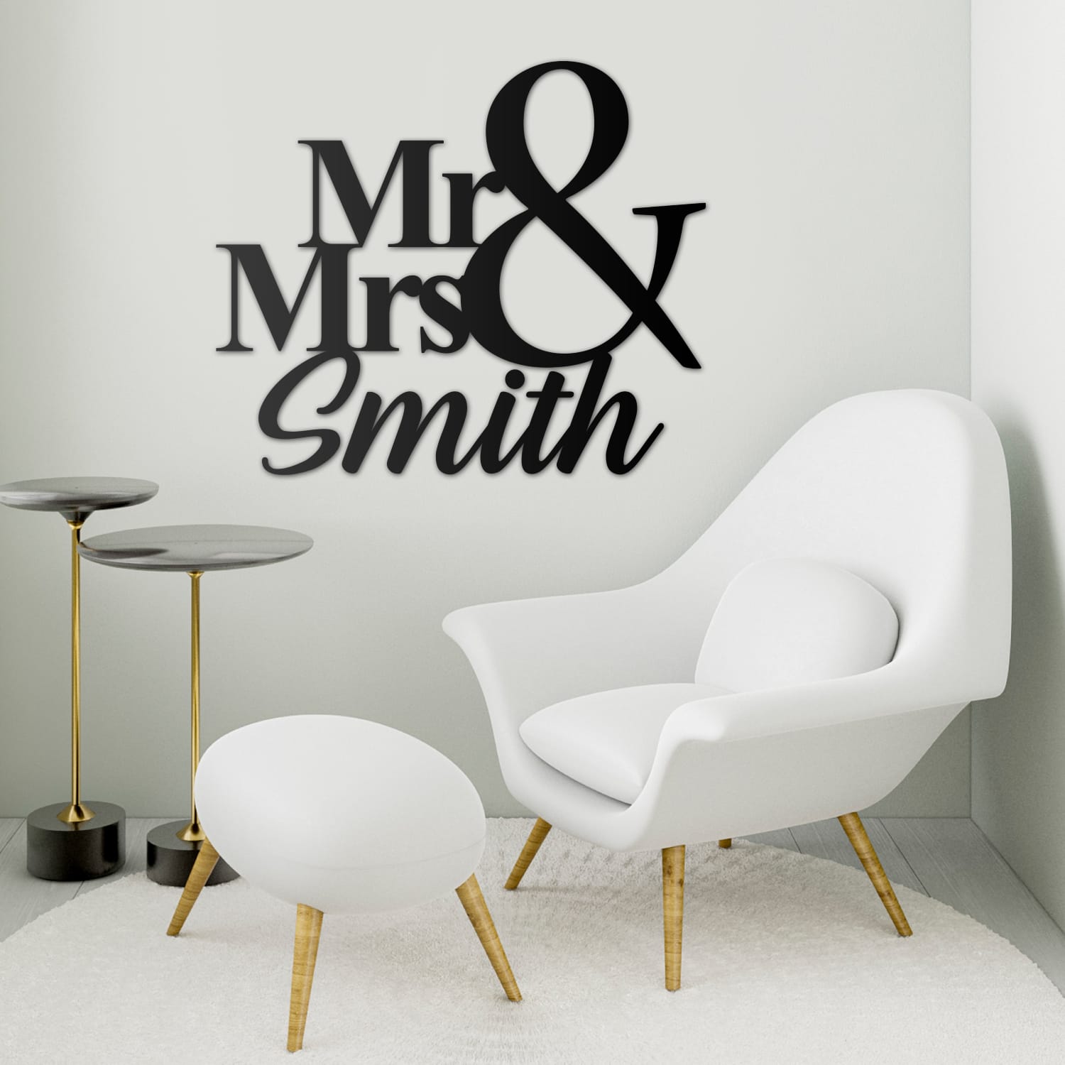 Personalised Mr & Mrs Wall Art