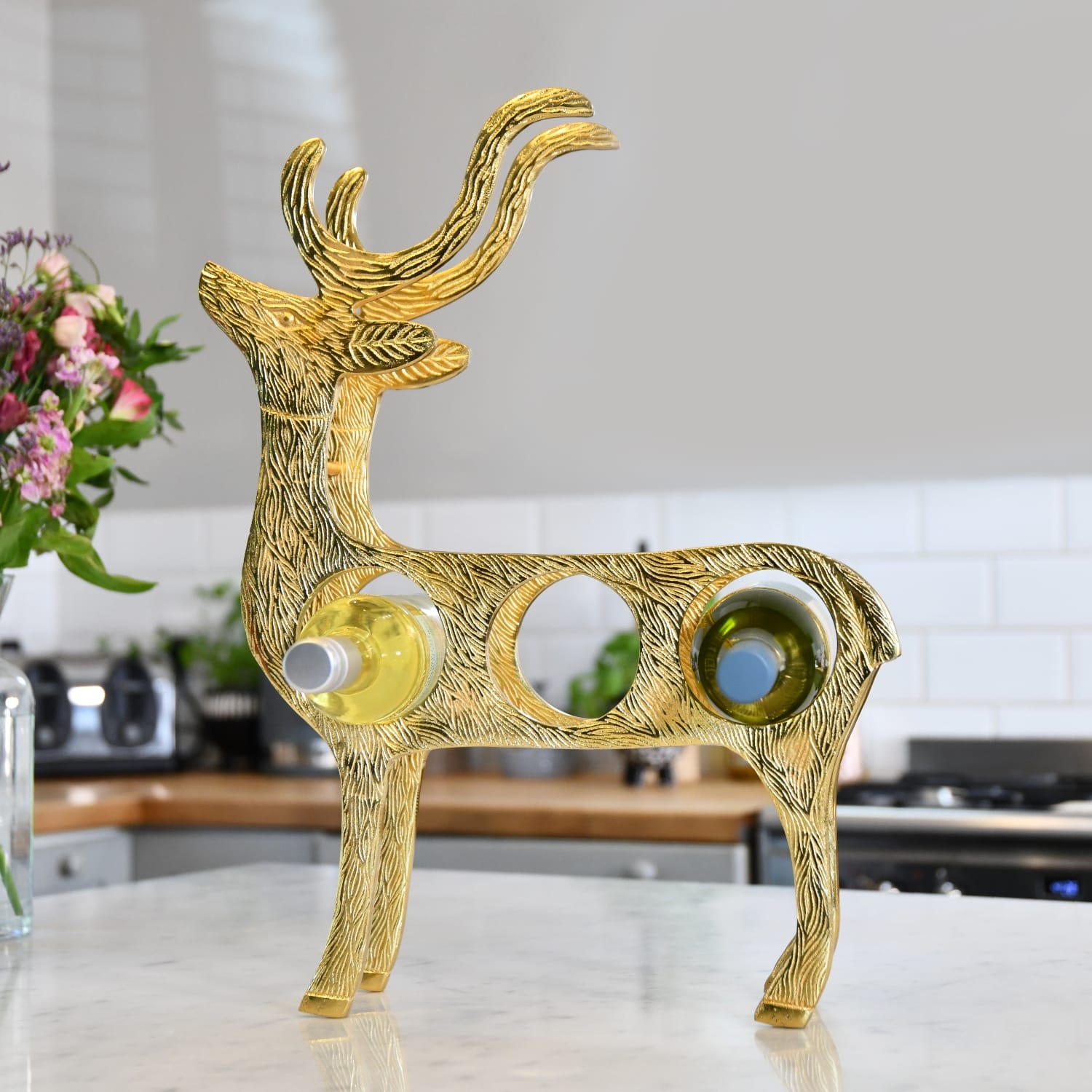 Gold 'Stag' Wine Rack