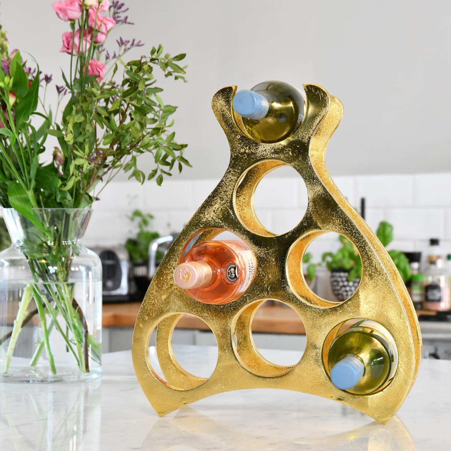 Gold 'Wine Lodge' Wine Rack