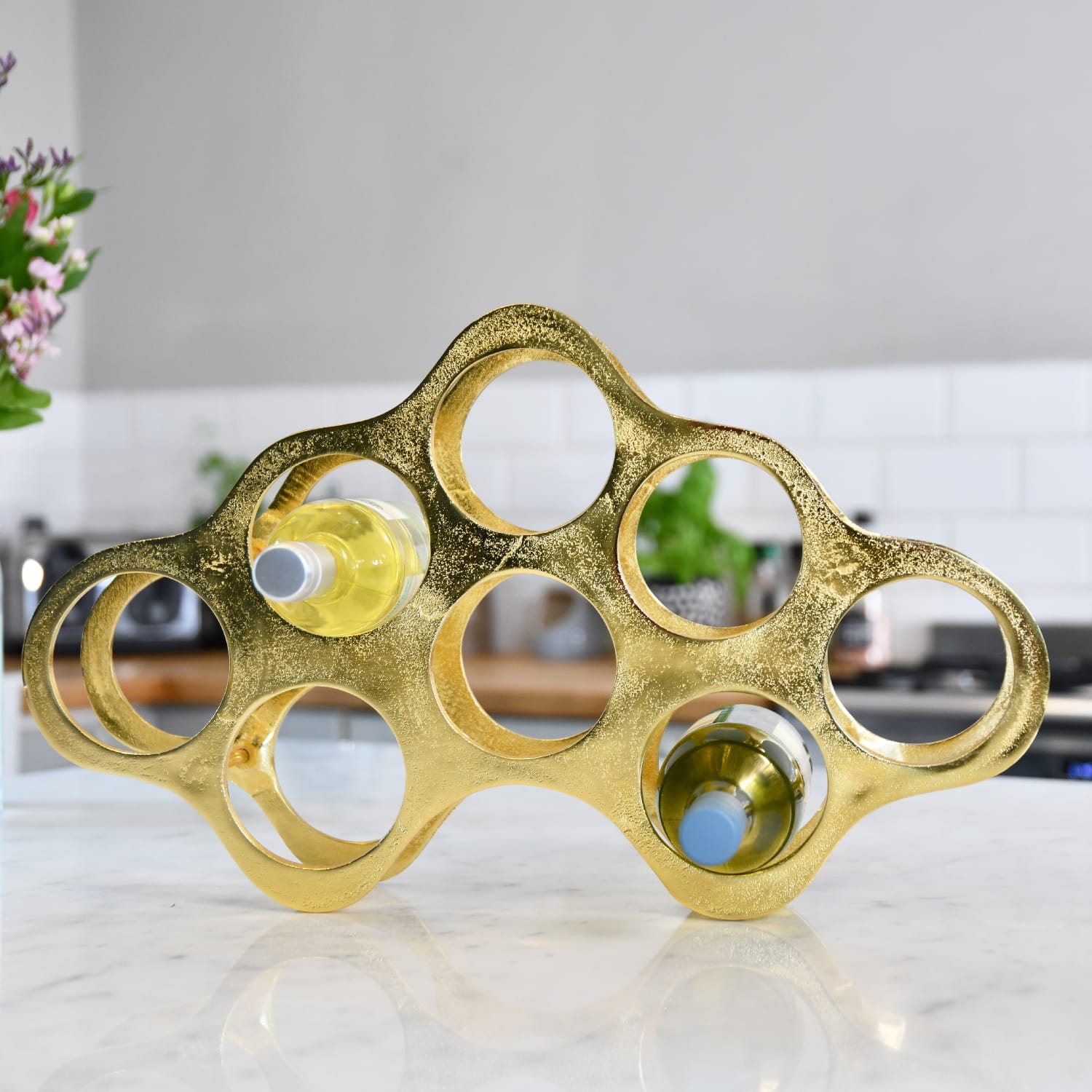 Gold 'Cloud' Wine Rack
