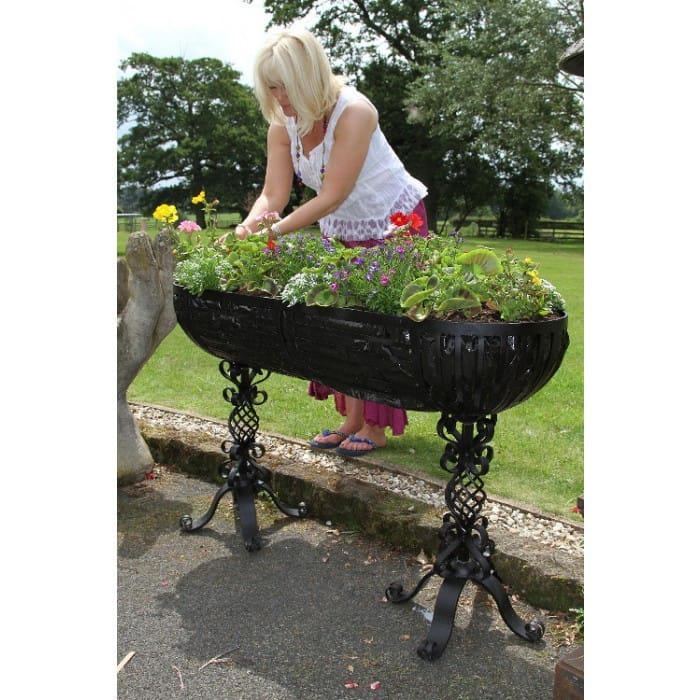 'Highgate' Free Standing Trough Planter - Black