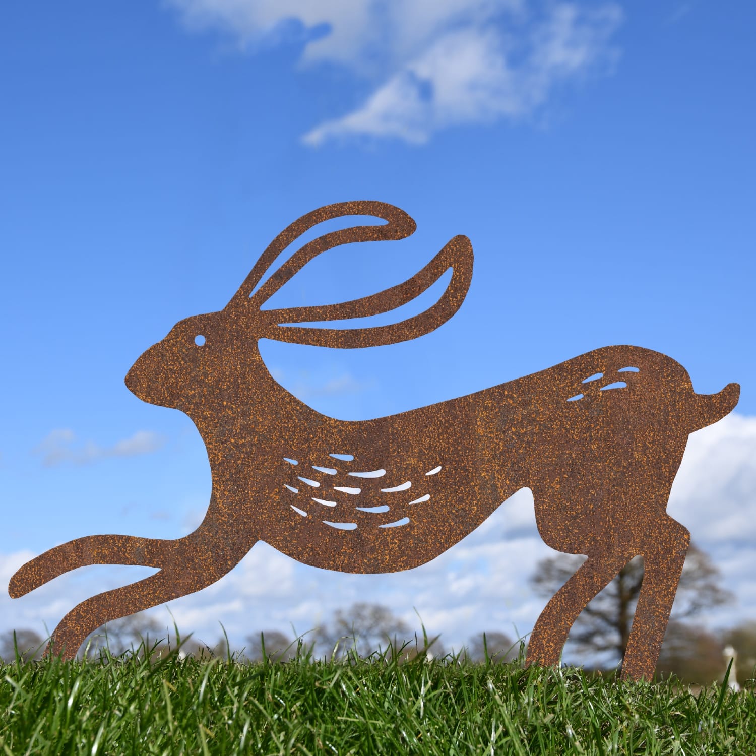 Rustic Contemporary Hare Iron Silhouette
