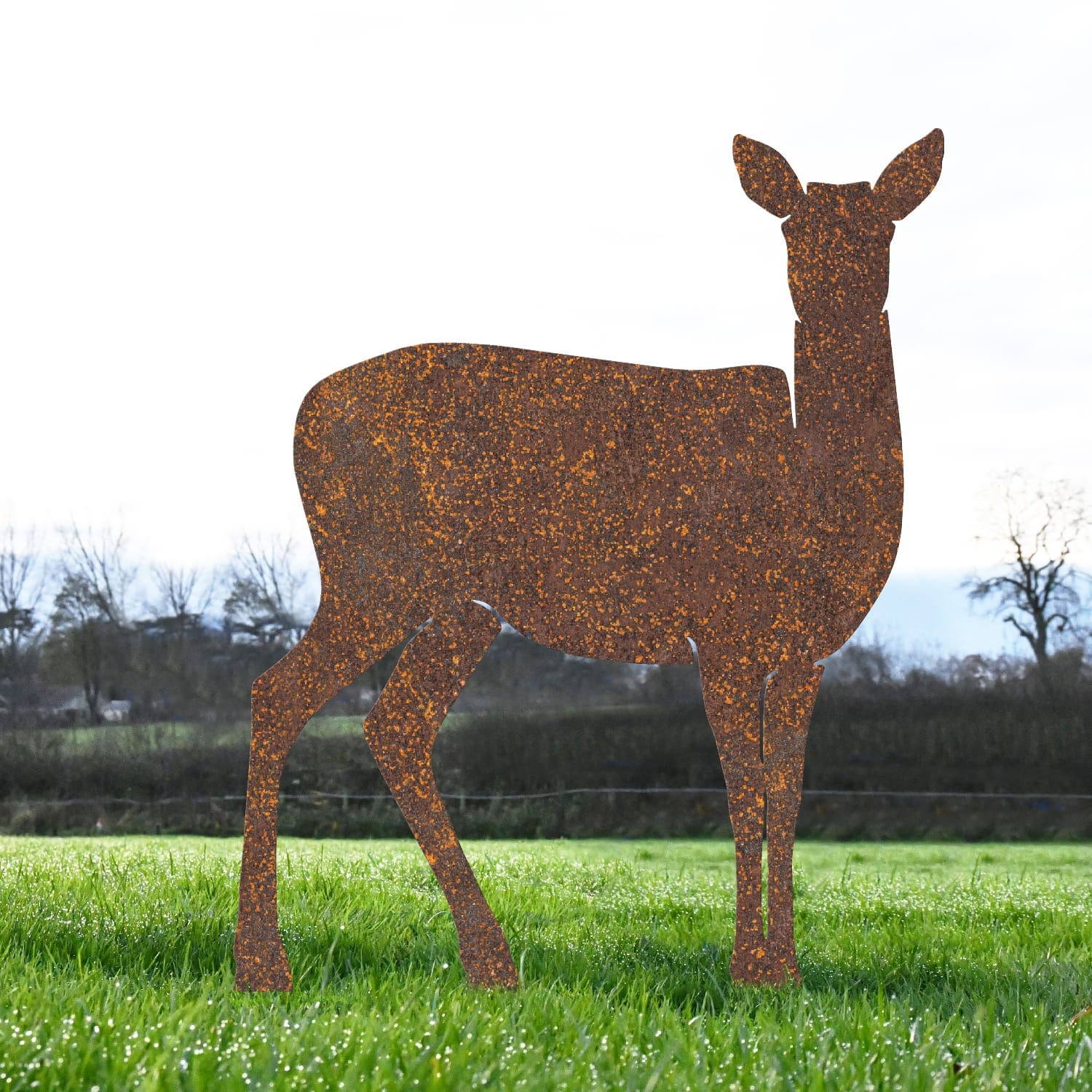 Rustic Doe Iron Silhouette