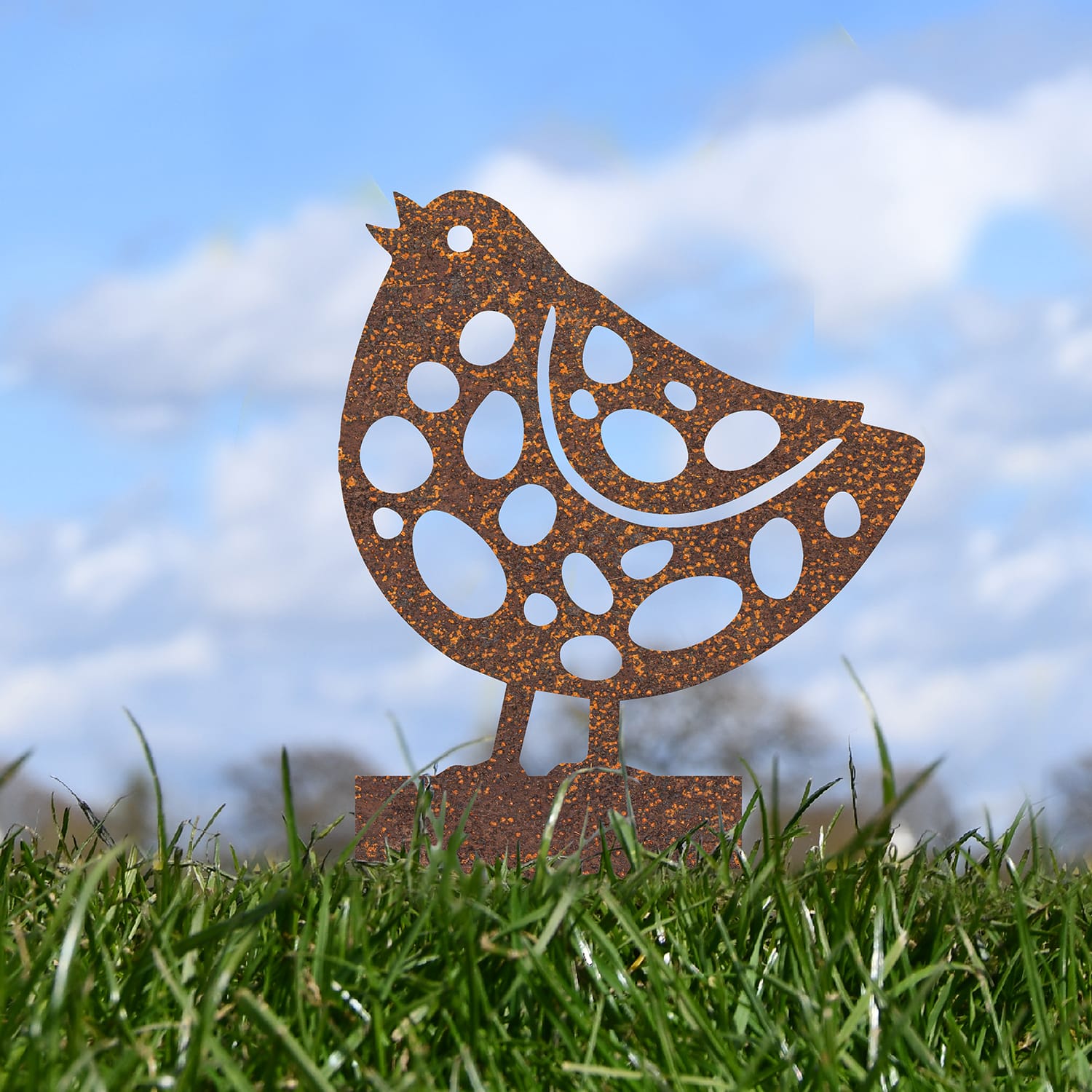 Patterned Rustic Chick Garden Spike Silhouette