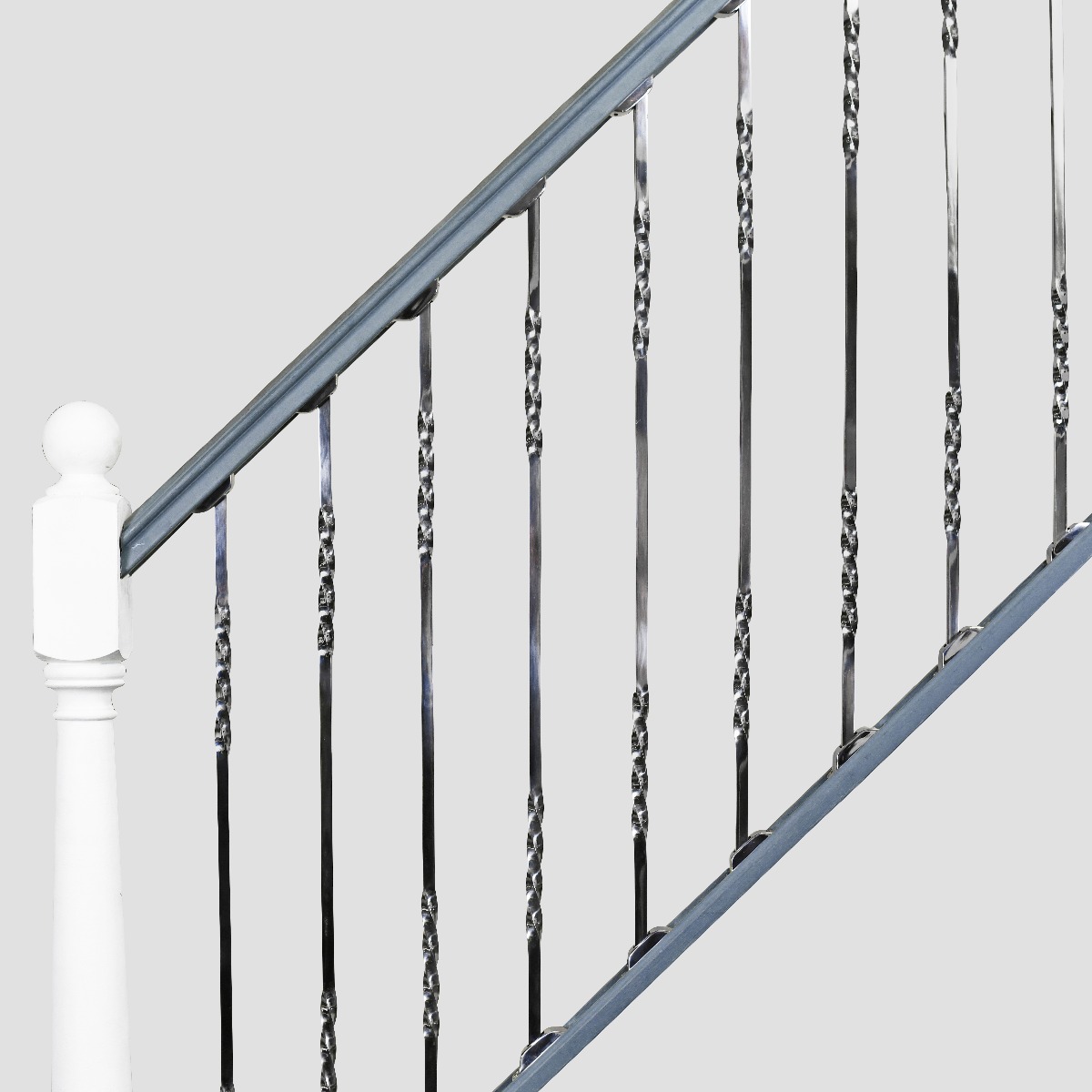 Double Fine Twist Stainless Steel Stair Spindle