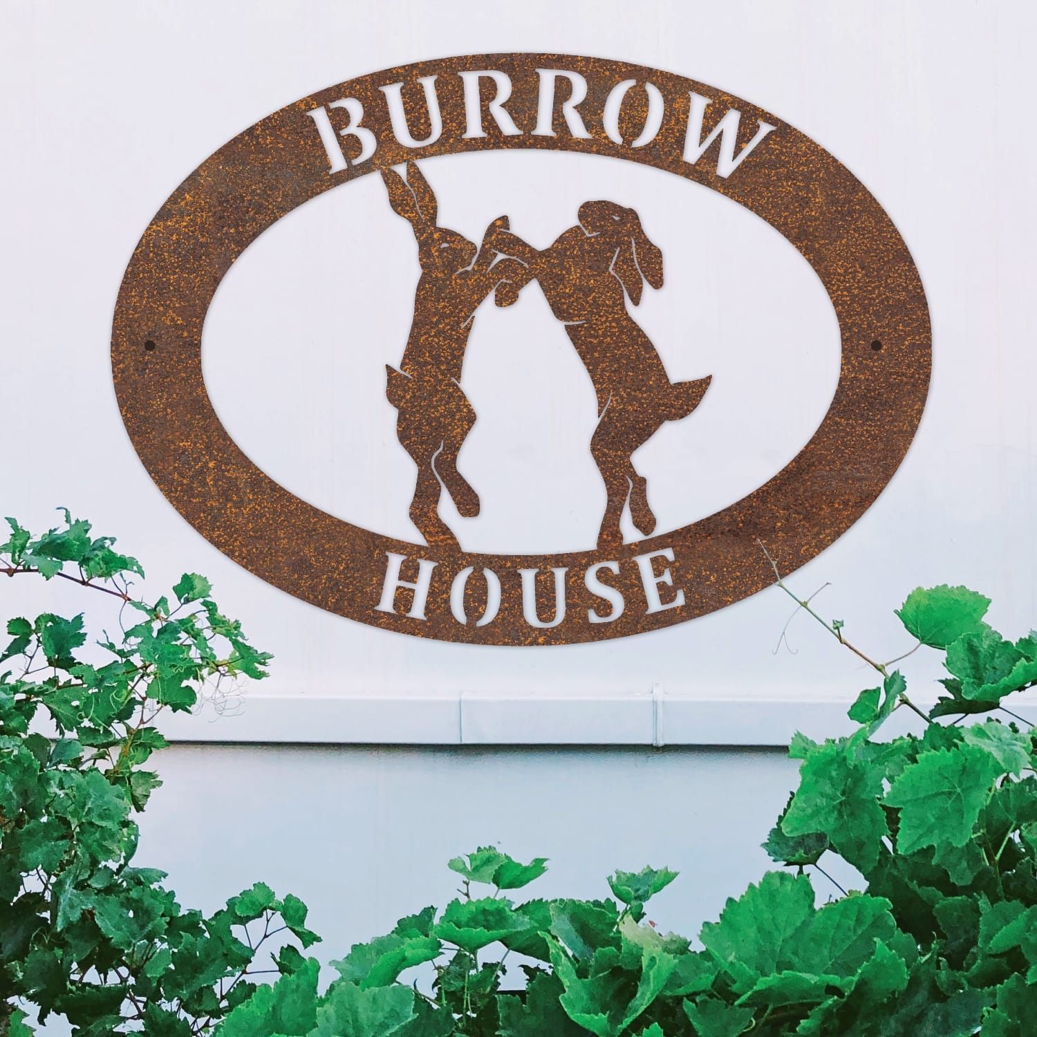 Rustic Boxing Hares Oval House Name …