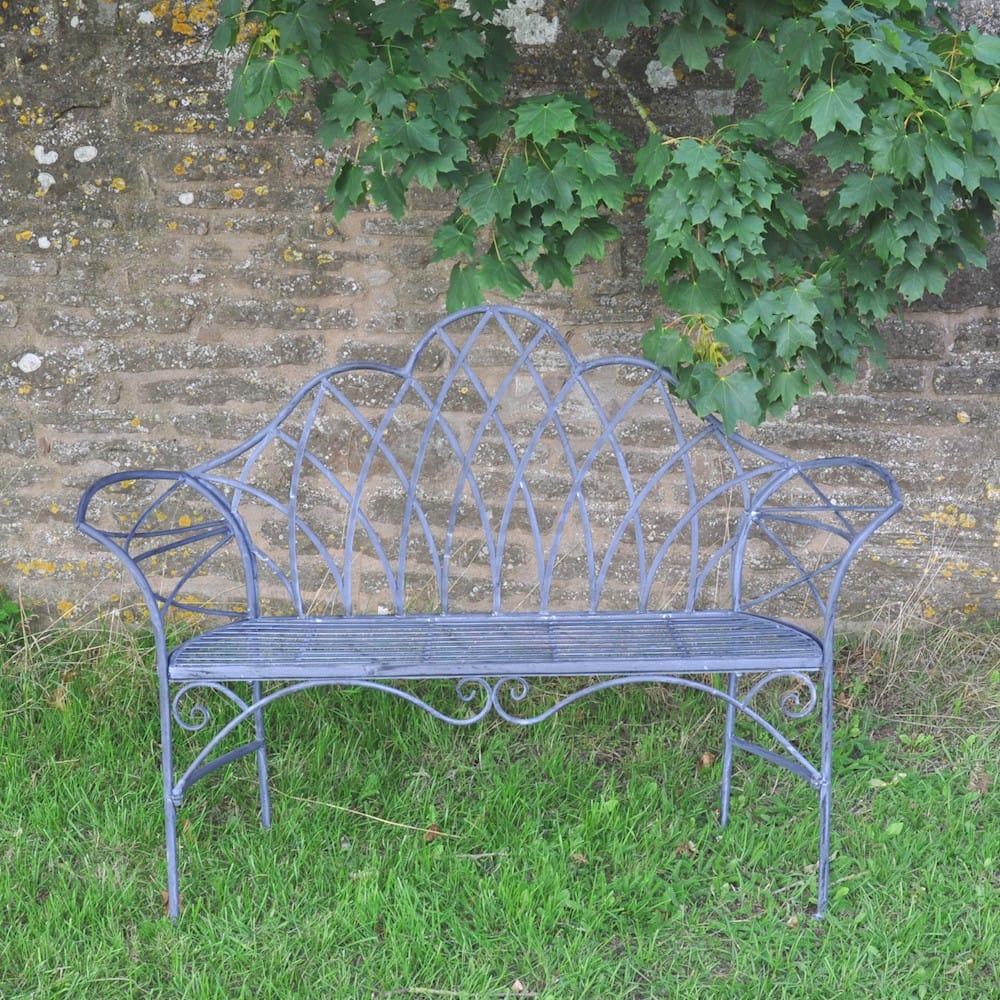 Rustic Grey Finish Garden Bench