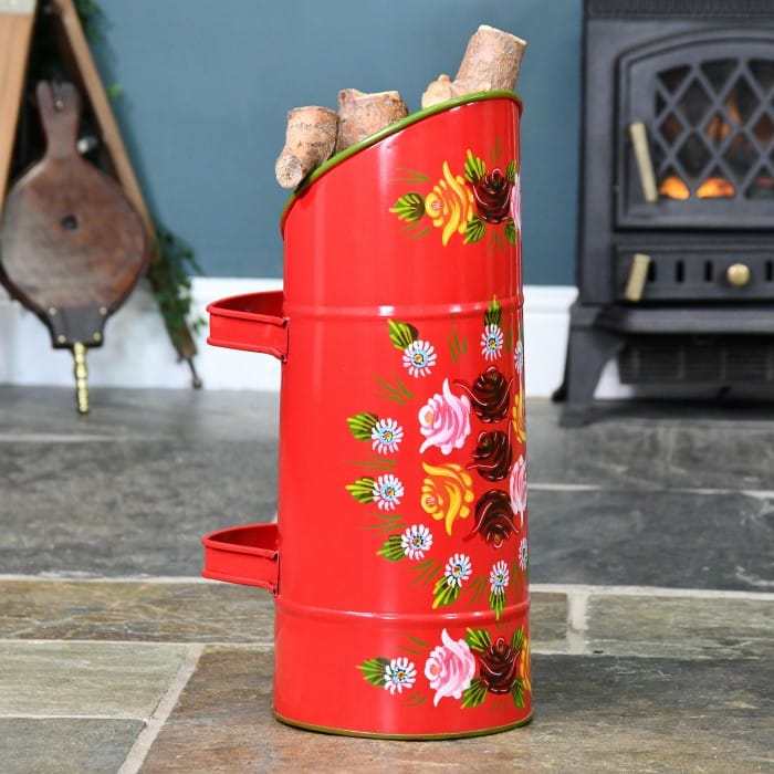 Red "Narrowboat" Coal Hod
