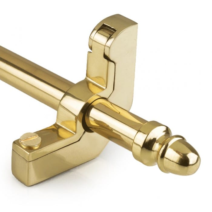 Polished Brass Acorn Finial Stair Rods - 16mm