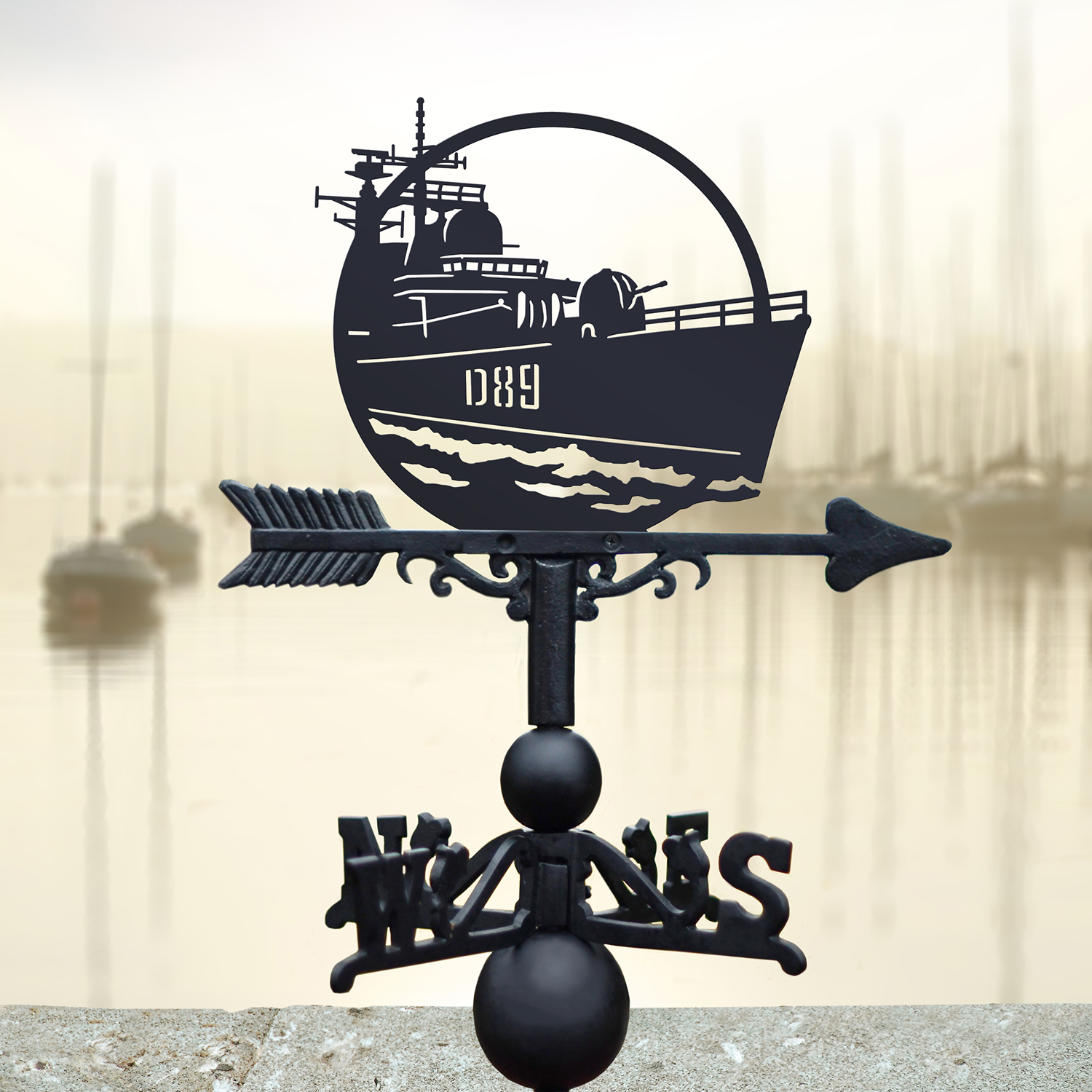 The Forge HMS Exeter Iron Weathervane