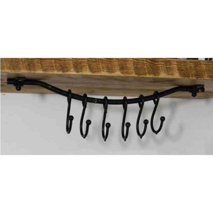 Sliding Beeswax Coat Hook Rack