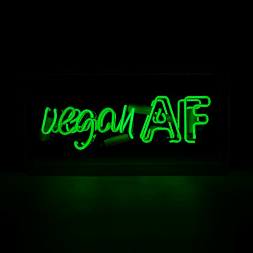 "Vegan AF" Green Neon Wall Light