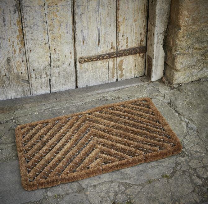 Chevron Wire Brush Door Mat
