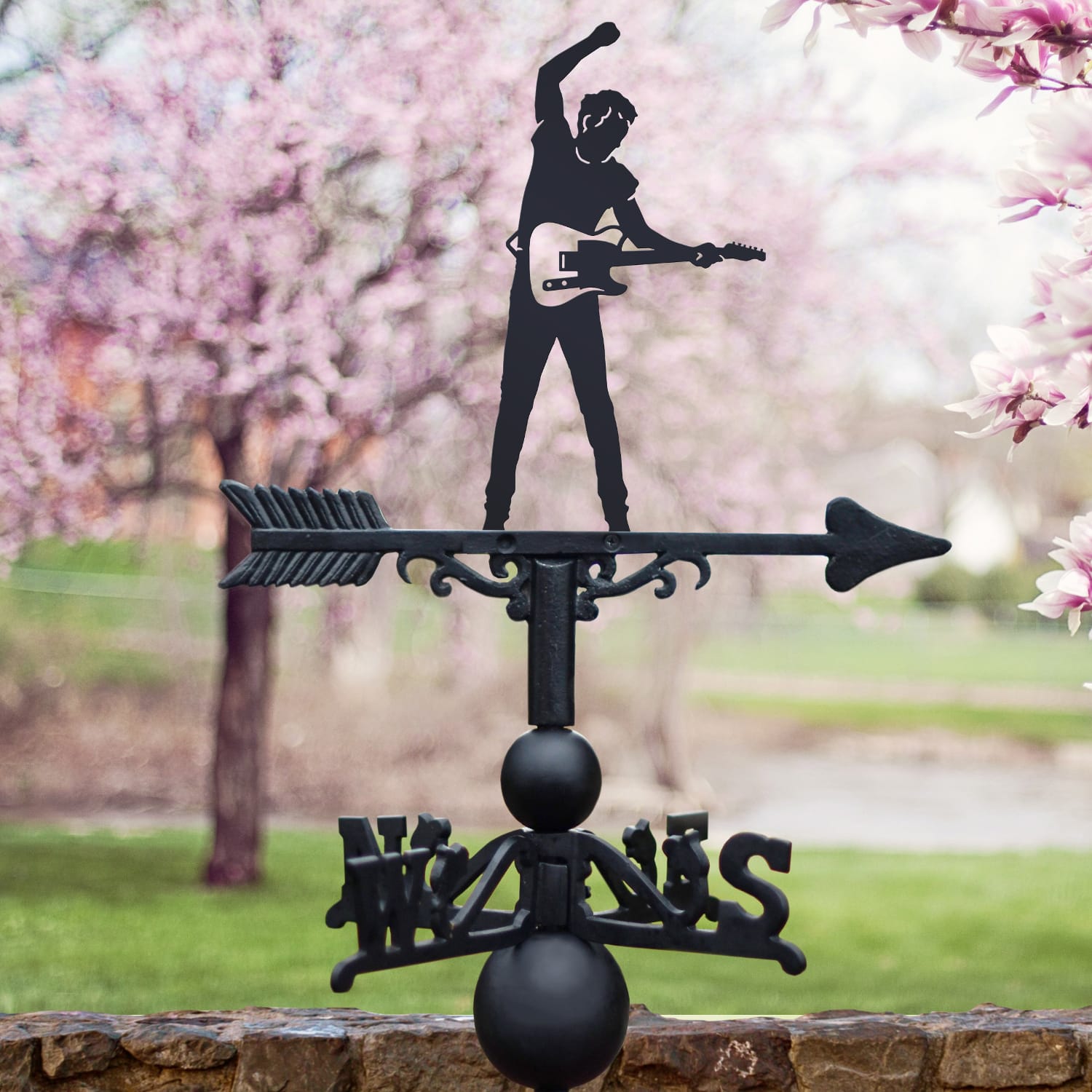 The Forge Guitarist Iron Weathervane