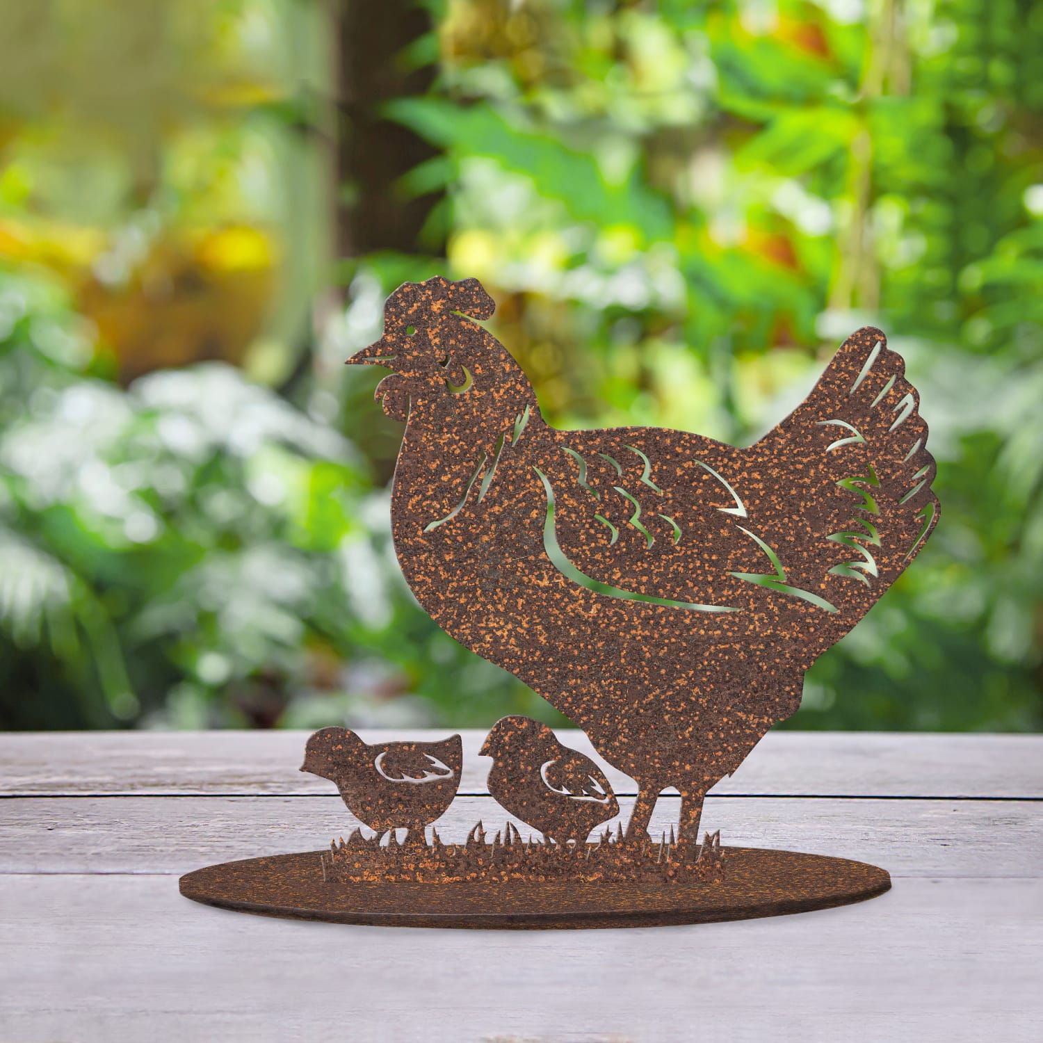 Rustic Hen and Chicks Ornament